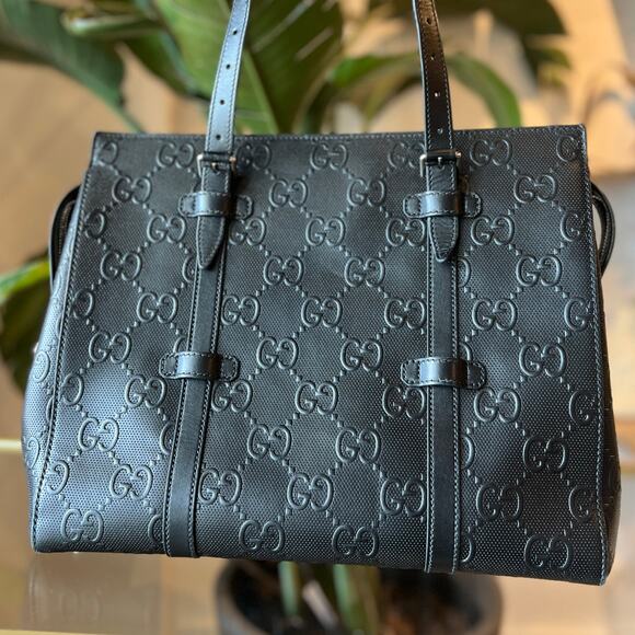 GUCCI GG Embossed Tote - Picture 1 of 16